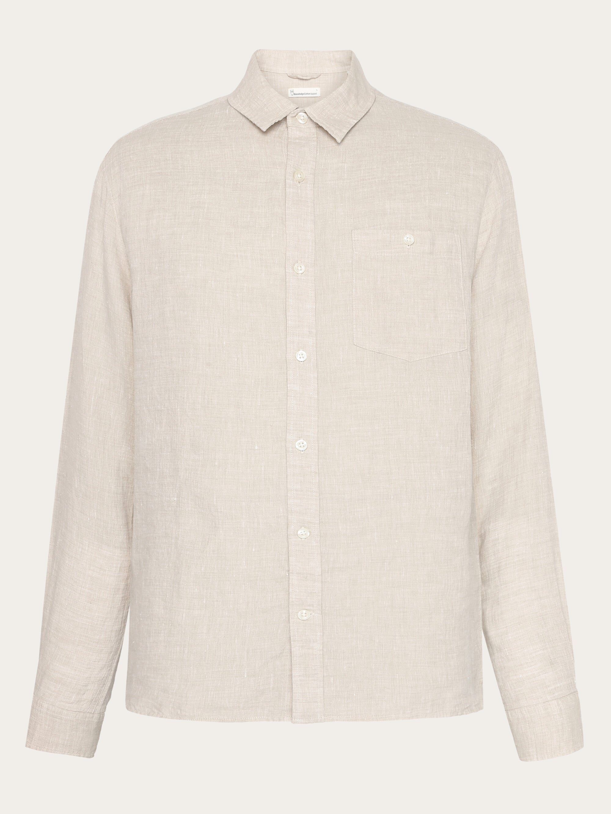 Dune regular flannel shirt - Light feather gray