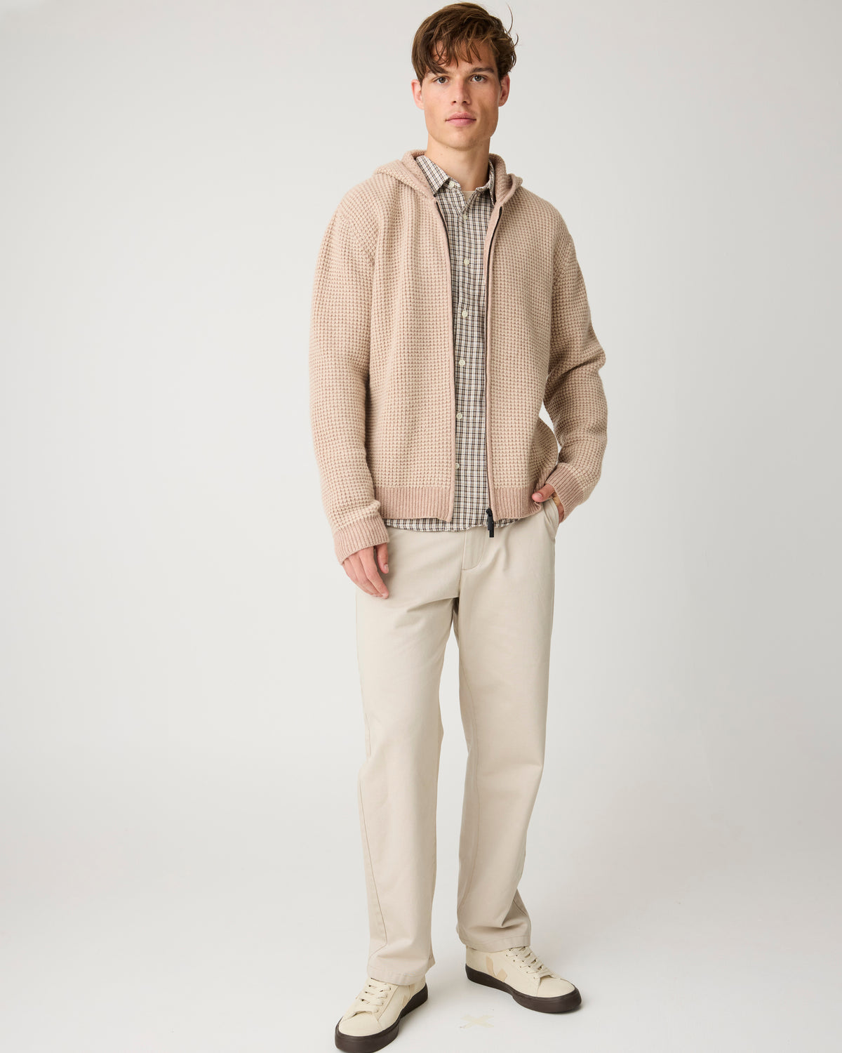 Dune regular check shirt - Creme check