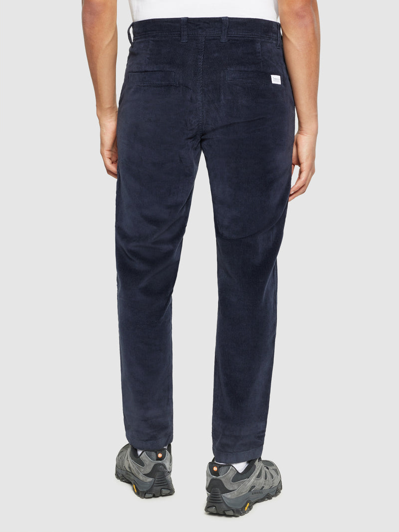 KnowledgeCotton Apparel - MEN Organic Cotton Chuck Corduroy Pants GOTS Pants 1412 Night Sky