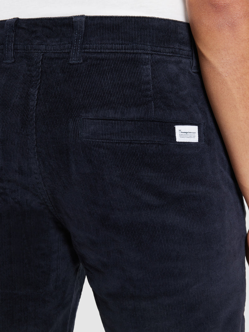 KnowledgeCotton Apparel - MEN Organic Cotton Chuck Corduroy Pants GOTS Pants 1412 Night Sky
