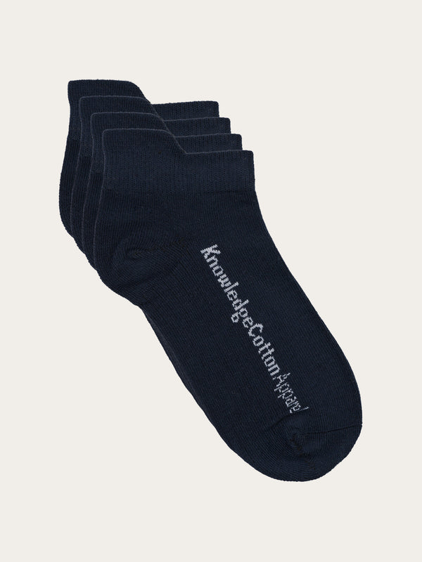 KnowledgeCotton Apparel - UNI 2-pack footie Socks 1001 Total Eclipse