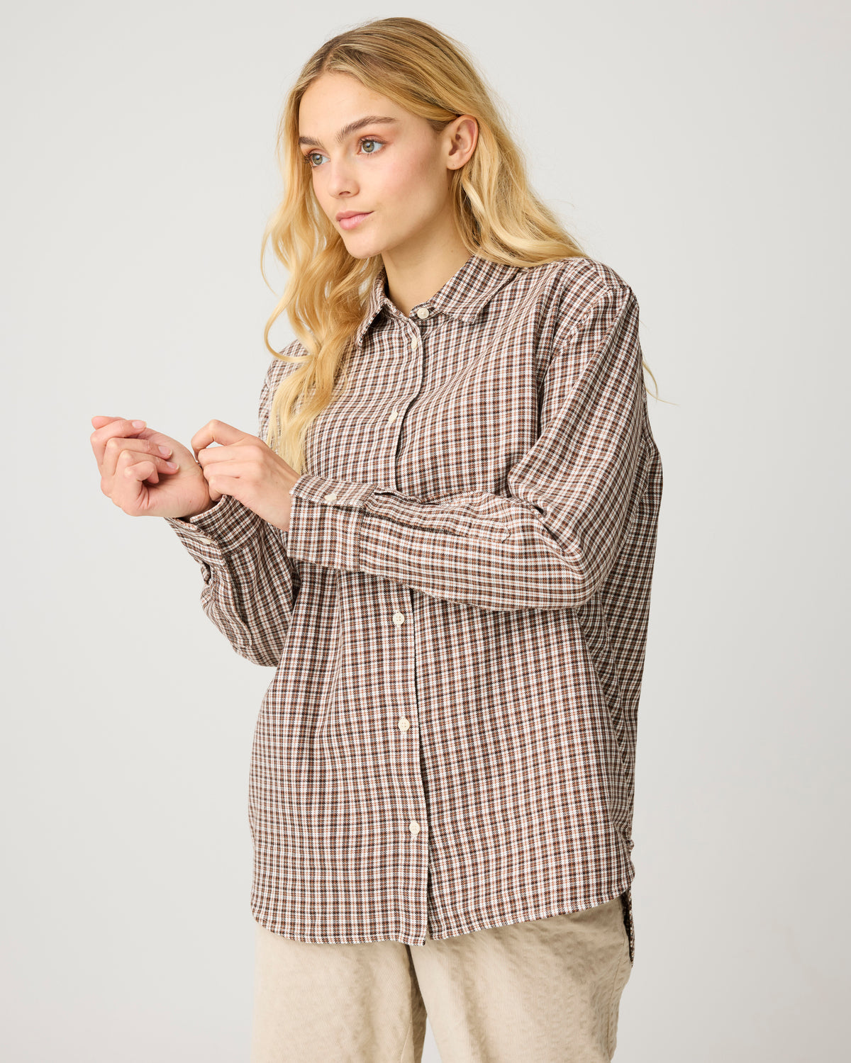 Relaxed check shirt - Brown check