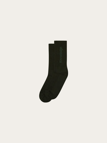 KnowledgeCotton Apparel - UNI 2 pack trademark socks Socks 1090 Forest Night