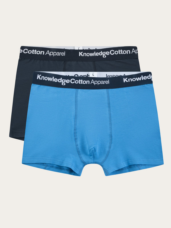 KnowledgeCotton Apparel - MEN 2 pack underwear Underwears 1393 Azure Blue