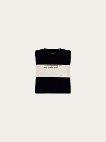 KnowledgeCotton Apparel - MEN 3-pack t-shirt Regular v-neck T-shirts 1300 Black Jet