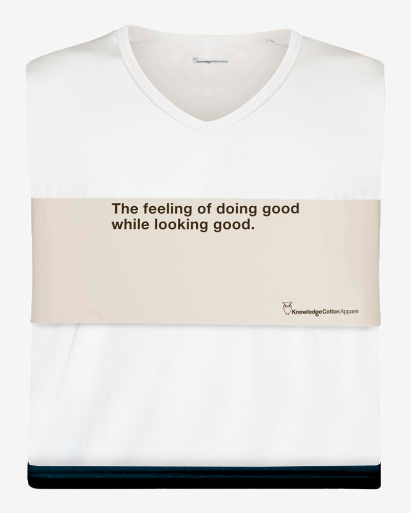 KnowledgeCotton Apparel - MEN 3-pack t-shirt Regular v-neck T-shirts 9999 Item Colour