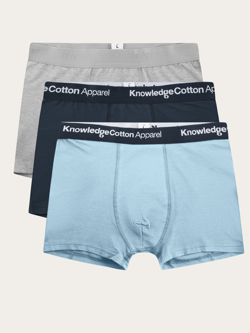 KnowledgeCotton Apparel - MEN 3-pack underwear Underwears 1463 Glacier Lake