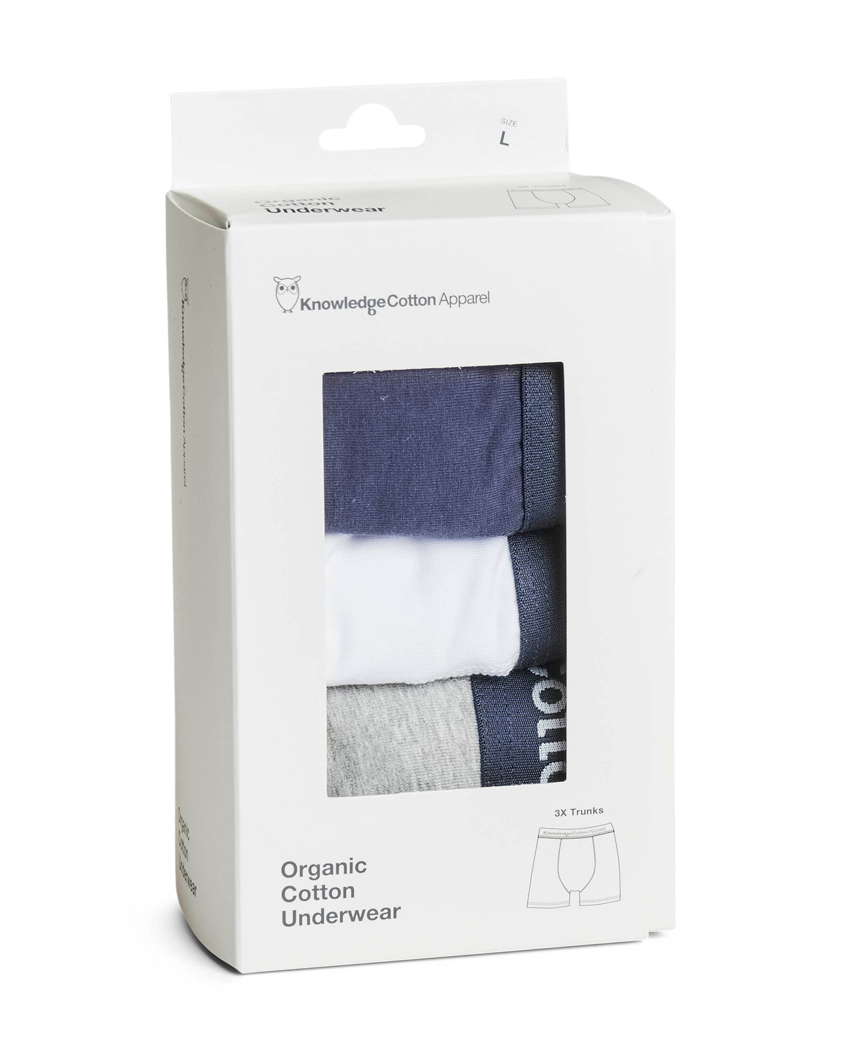 KnowledgeCotton Apparel - MEN 3-pack underwear Underwears 1012 Grey Melange