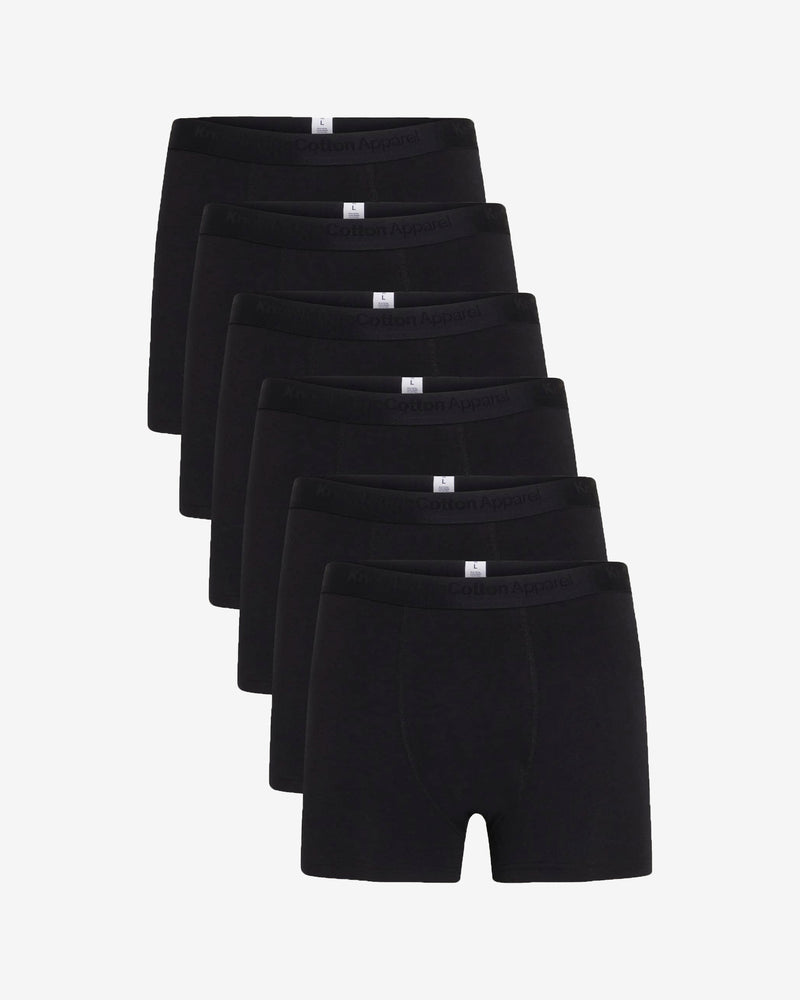KnowledgeCotton Apparel - MEN 6 pack underwear Underwears 1300 Black Jet