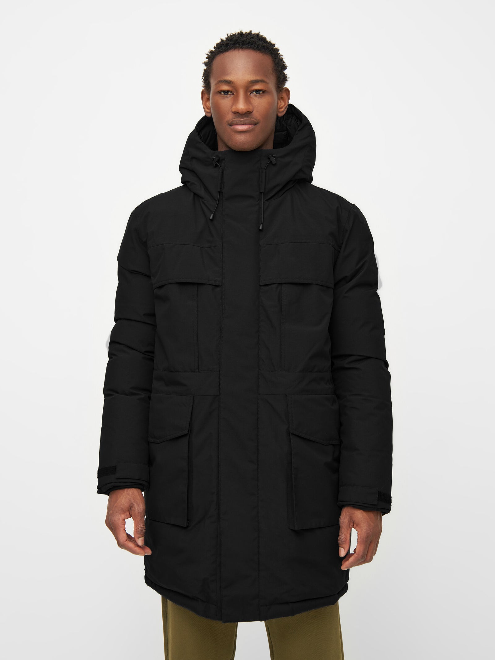 APEX CANVAS™ long padded coat - Black Jet von KnowledgeCotton Apparel©  kaufen