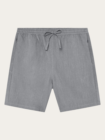 KnowledgeCotton Apparel - MEN Astral comfort linen blend shorts Shorts 1493 Ultimate Grey