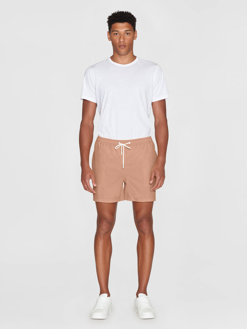 KnowledgeCotton Apparel - MEN BAY stretch swimshorts Swimshorts 1437 Chocolate Malt