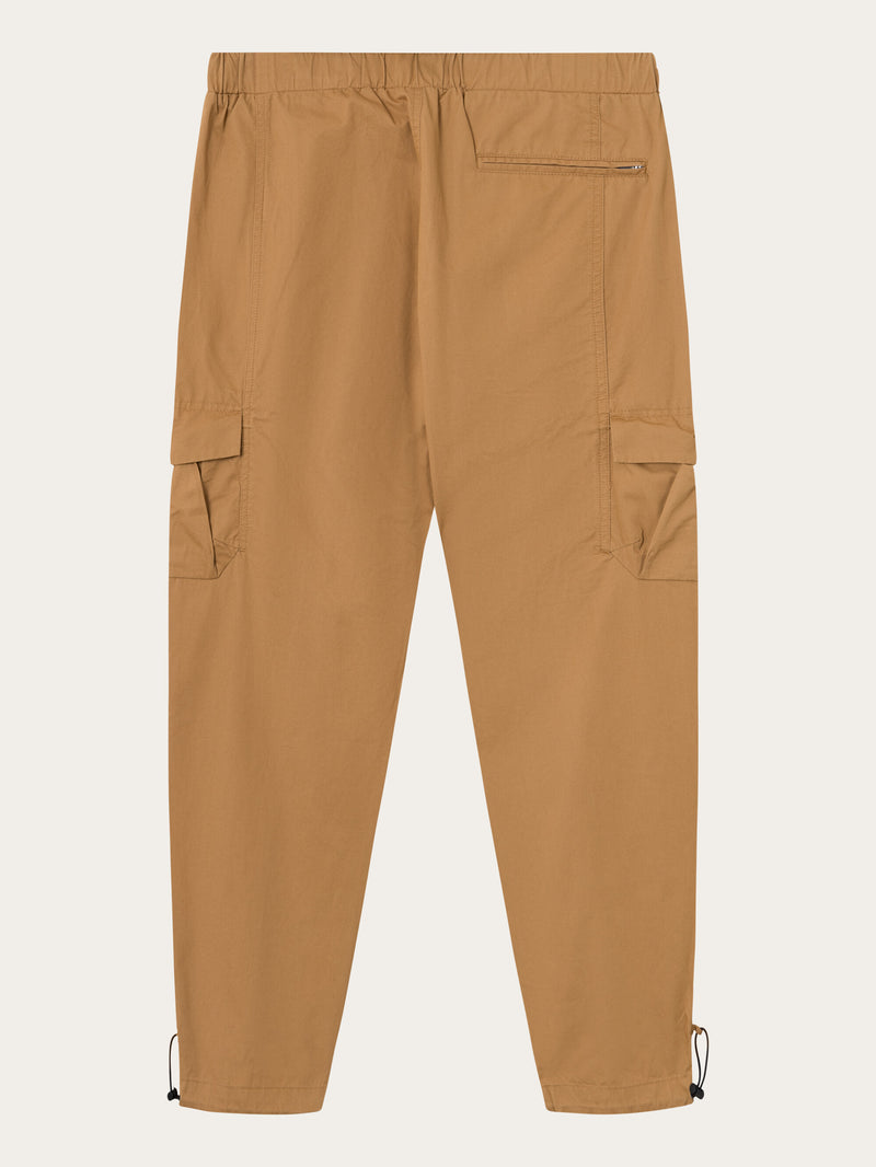 KnowledgeCotton Apparel - MEN BIRCH hybrid twill belt cargo pants Pants 1366 Brown Sugar