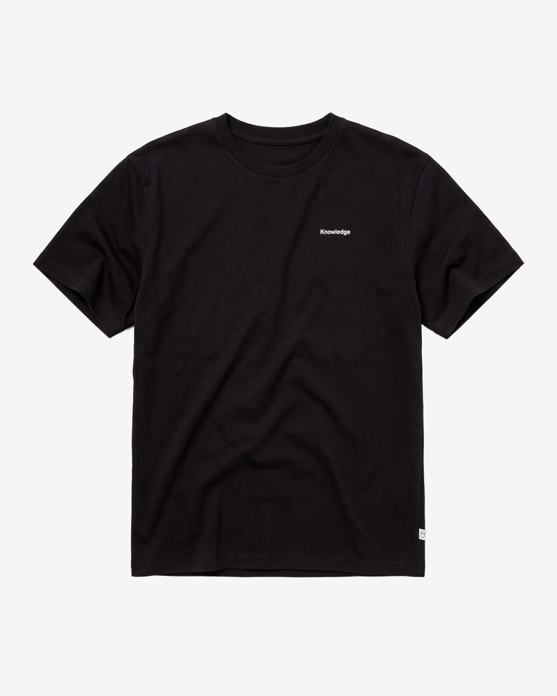 KnowledgeCotton Apparel - MEN Back print t-shirt T-shirts 1300 Black Jet