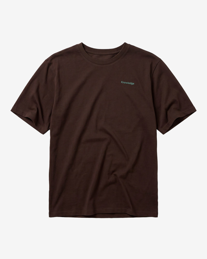 KnowledgeCotton Apparel - MEN Back print t-shirt T-shirts 1487 Chocolate Torte