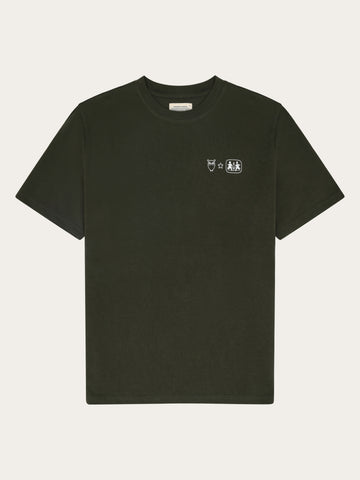 KnowledgeCotton Apparel - MEN Back print t-shirt T-shirts 1090 Forrest Night