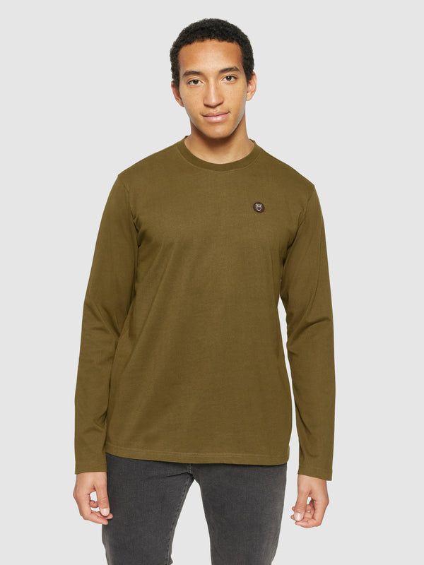 KnowledgeCotton Apparel - MEN Badge long sleeve Long Sleeves 9999 Item Colour