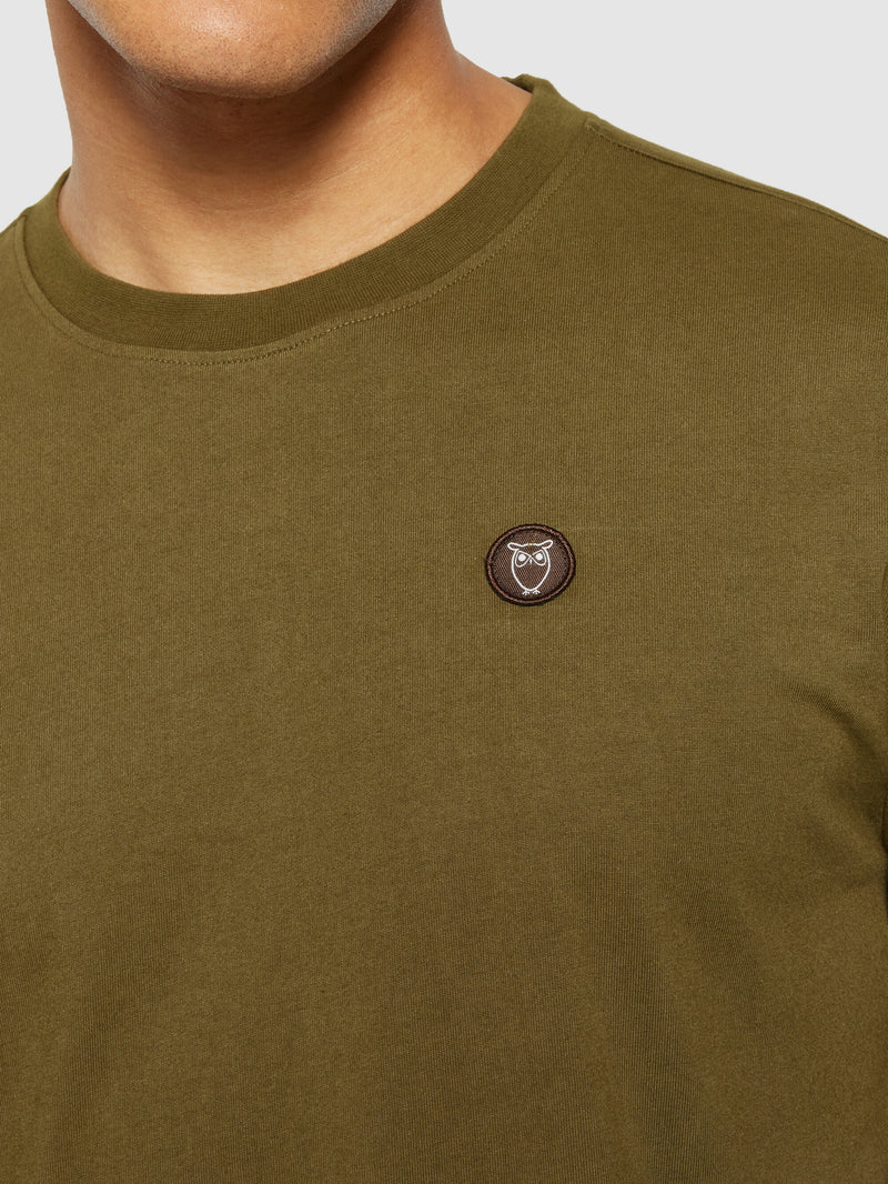 KnowledgeCotton Apparel - MEN Badge long sleeve Long Sleeves 9999 Item Colour