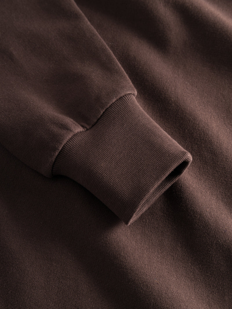 KnowledgeCotton Apparel - WMN Basic badge zip hoodie Sweats 1394 Chocolate Plum