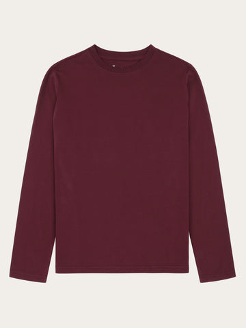 KnowledgeCotton Apparel - WMN Basic pima cotton long sleeve t-shirt - GOTS/Vegan Long Sleeves 1281 Fig