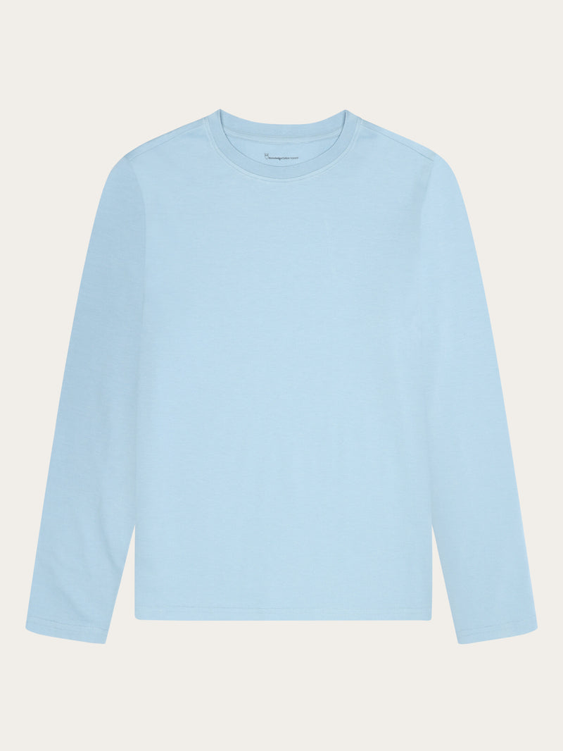 KnowledgeCotton Apparel - WMN Basic pima cotton long sleeve t-shirt - GOTS/Vegan Long Sleeves 1463 Glacier Lake