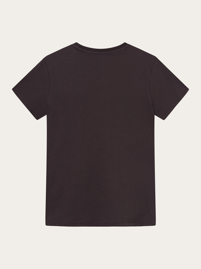 KnowledgeCotton Apparel - WMN Basic t-shirt T-shirts 1394 Chocolate Plum