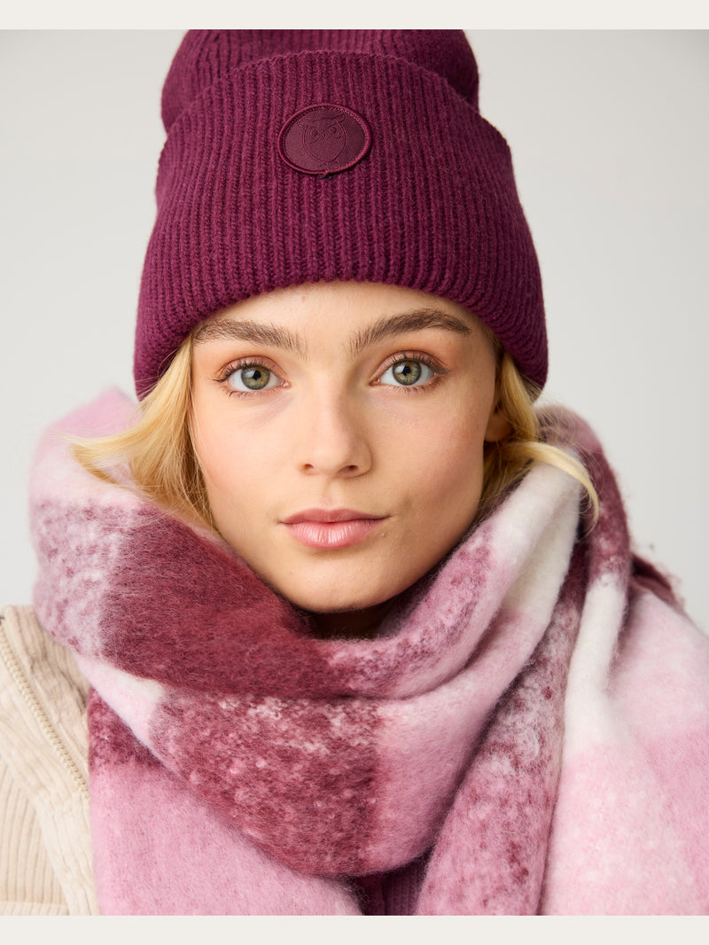 KnowledgeCotton Apparel - UNI Big rib beanie Hats 1281 Fig