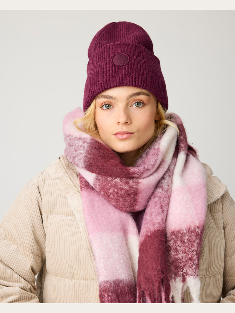 KnowledgeCotton Apparel - UNI Big rib beanie Hats 1281 Fig