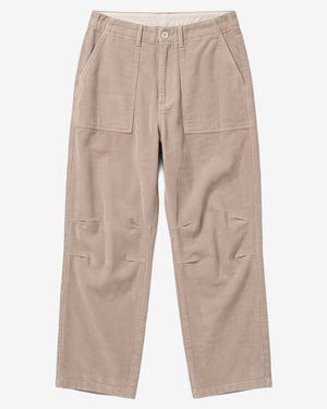 KnowledgeCotton Apparel - WMN Bloom barrel corduroy pants Pants 1228 Light feather gray