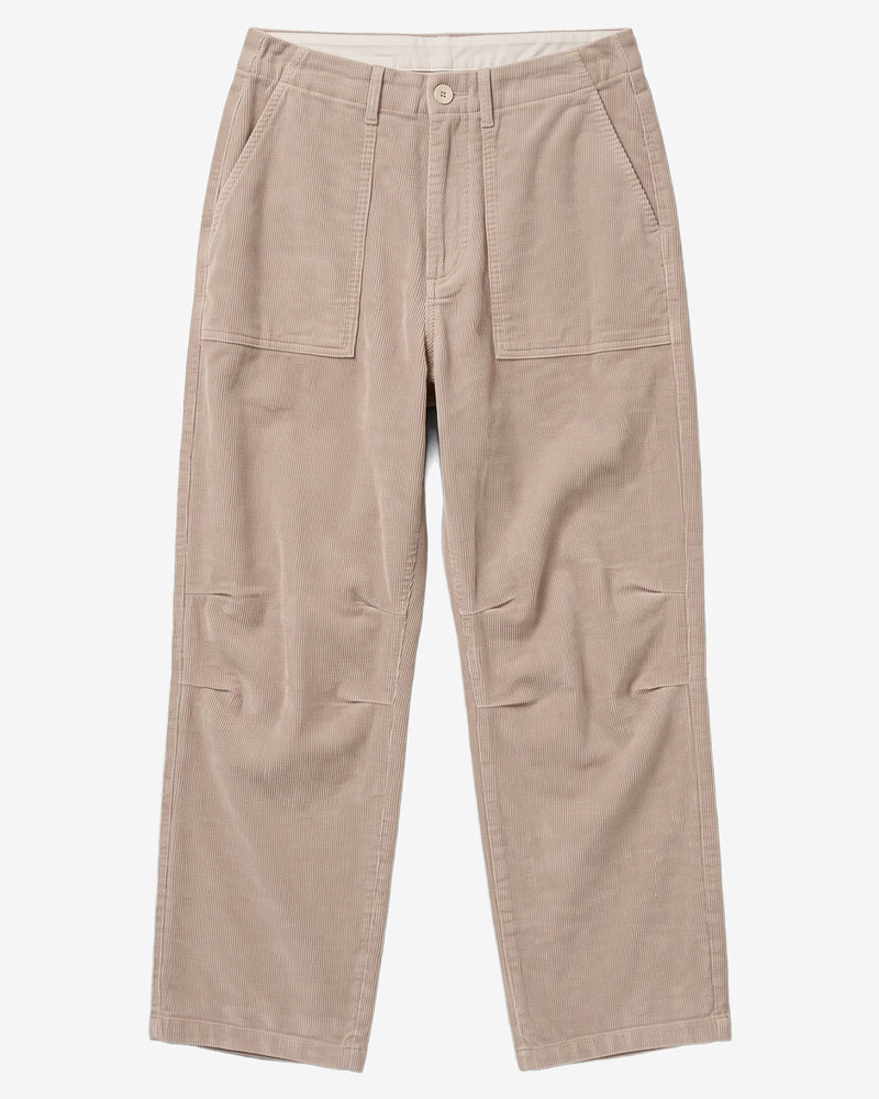 KnowledgeCotton Apparel - WMN Bloom barrel corduroy pants Pants 1228 Light feather gray