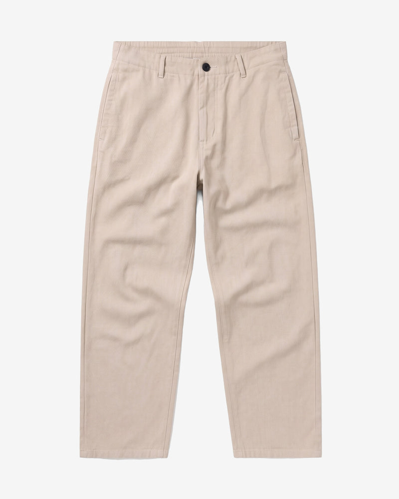 KnowledgeCotton Apparel - WMN Bloom barrel flannel pants Pants 1228 Light feather gray