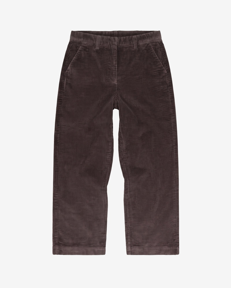 KnowledgeCotton Apparel - WMN Bora wide corduroy pants Pants 1487 Chocolate Torte