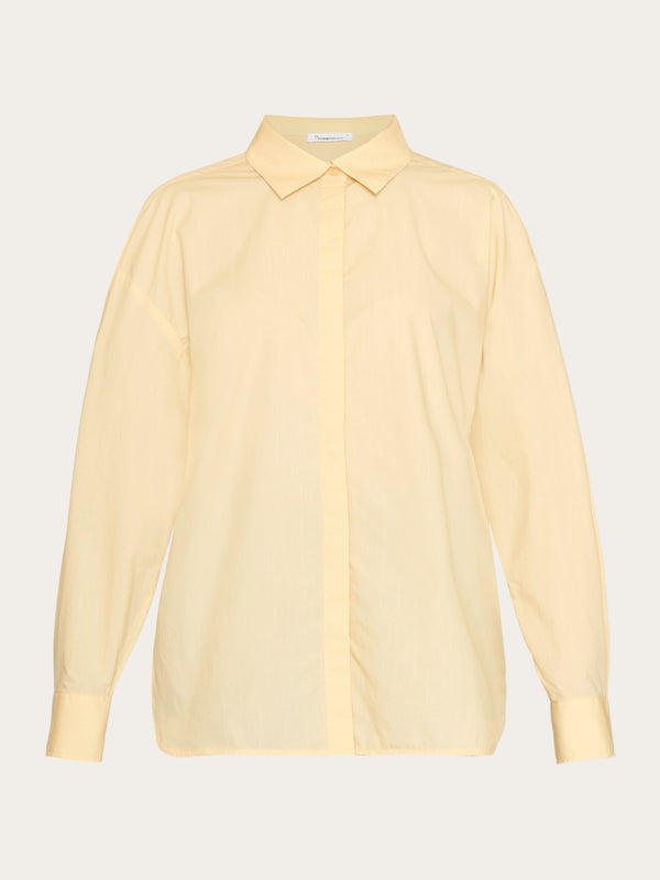 KnowledgeCotton Apparel - WMN Boxy poplin Shirt Shirts 1352 Impala