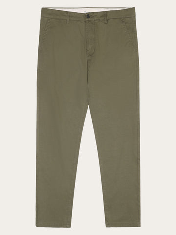 KnowledgeCotton Apparel - MEN Chuck regular canvas pants Pants 1068 Burned Olive