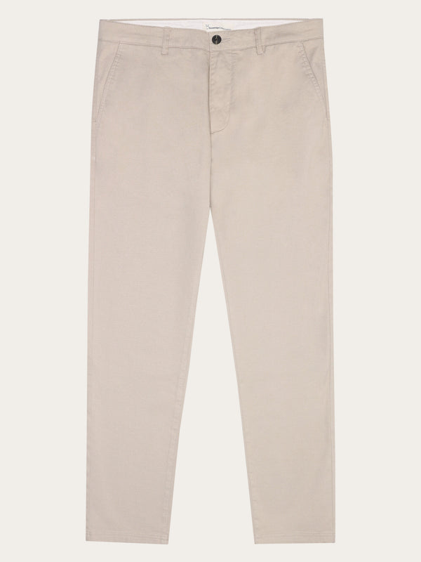 KnowledgeCotton Apparel - MEN CHUCK regular canvas pants - GOTS/Vegan Pants 1228 Light feather gray