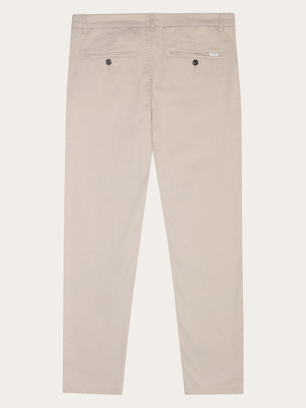 KnowledgeCotton Apparel - MEN CHUCK regular canvas pants - GOTS/Vegan Pants 1228 Light feather gray