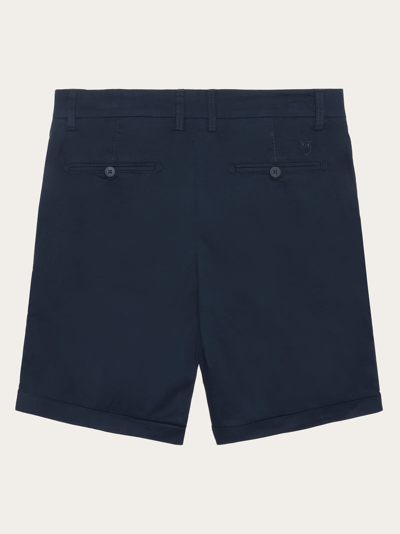 KnowledgeCotton Apparel - MEN CHUCK regular chino poplin shorts Shorts 1001 Total Eclipse