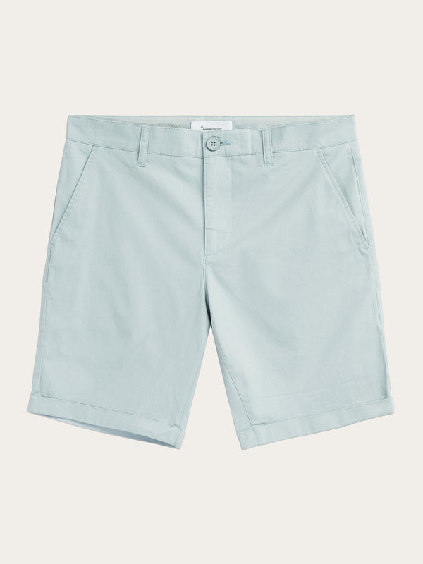 KnowledgeCotton Apparel - MEN CHUCK regular chino poplin shorts Shorts 1436 Gray Mist