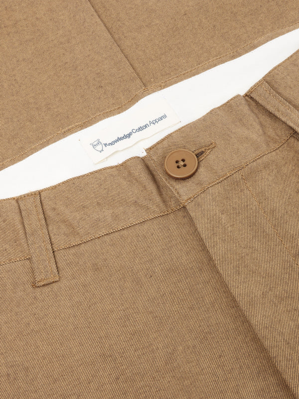 KnowledgeCotton Apparel - MEN CHUCK regular flannel chino pants Pants 1484 Apple Cinnamon