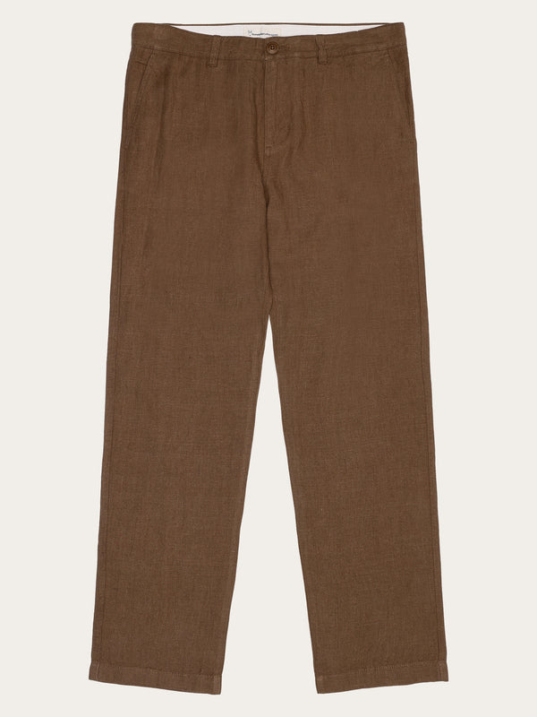 KnowledgeCotton Apparel - MEN CHUCK regular linen pants - GOTS/Vegan Pants 1019 Tuffet