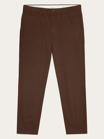KnowledgeCotton Apparel - MEN CHUCK regular twill chino pants Pants 1243 Demitasse (brown)