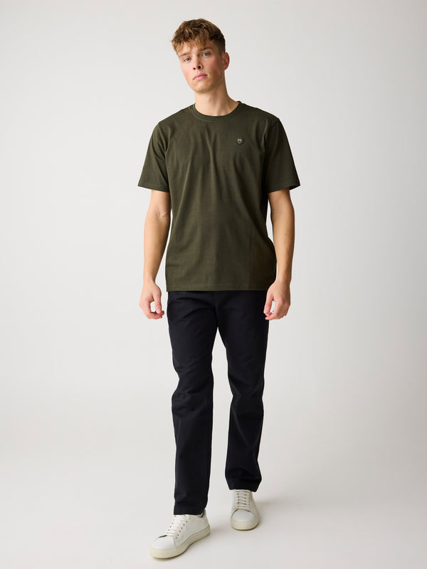 KnowledgeCotton Apparel - MEN CHUCK regular twill chino pants Pants 1300 Black Jet