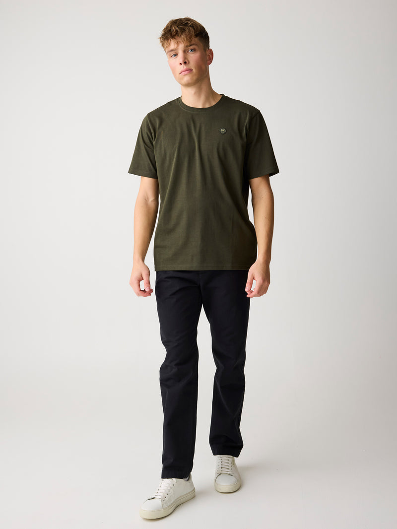 KnowledgeCotton Apparel - MEN CHUCK regular twill chino pants Pants 1300 Black Jet
