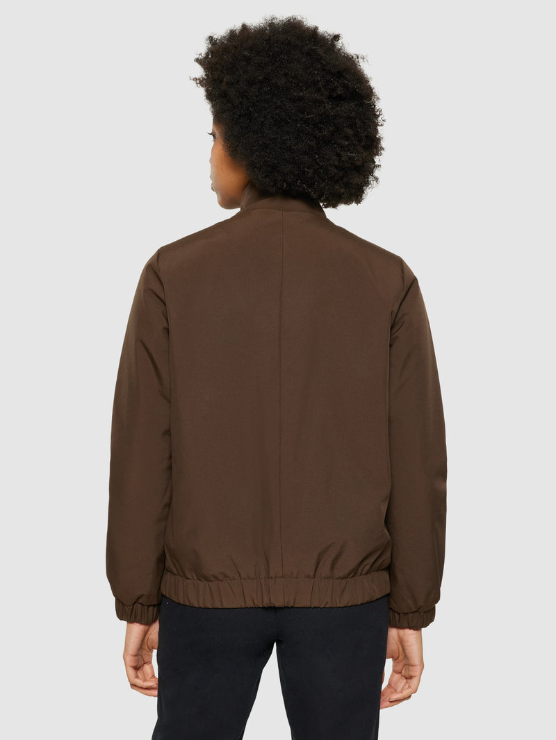 KnowledgeCotton Apparel - WMN CLIMATE SHELL™ short jacket - GRS/Vegan Jackets 1243 Demitasse (brown)