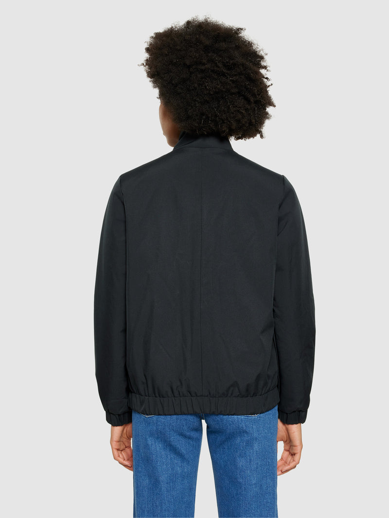 KnowledgeCotton Apparel - WMN CLIMATE SHELL™ short jacket - GRS/Vegan Jackets 1300 Black Jet