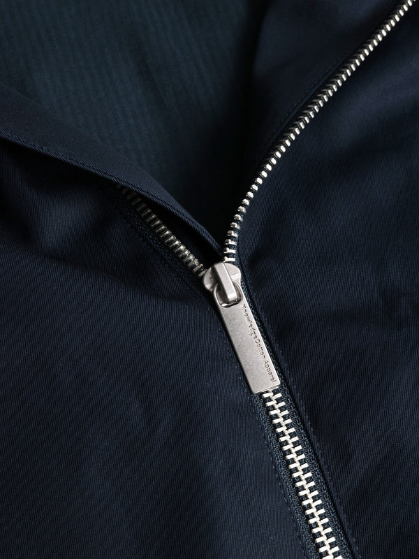 KnowledgeCotton Apparel - MEN Canvas Light shell bomber jacket - GOTS/Vegan Jackets 1001 Total Eclipse