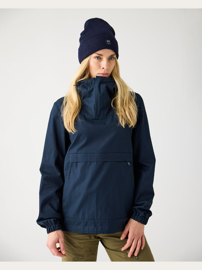 KnowledgeCotton Apparel - UNI Canvas anorak Jackets 1001 Total Eclipse