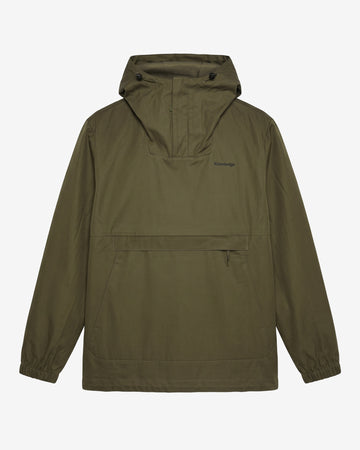 KnowledgeCotton Apparel - UNI Canvas anorak Jackets 1068 Burned Olive