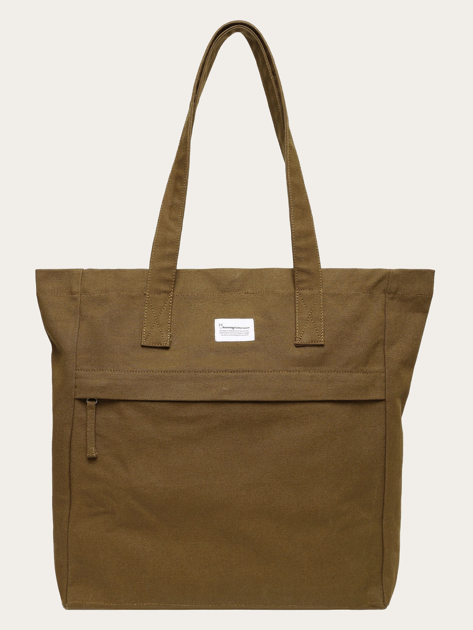 Canvas tote bag GOTS Vegan Dark Olive von KnowledgeCotton Apparel kaufen