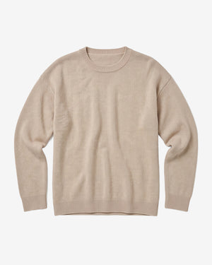 KnowledgeCotton Apparel - WMN Cashmere crew neck sweater Knits 1228 Light feather gray